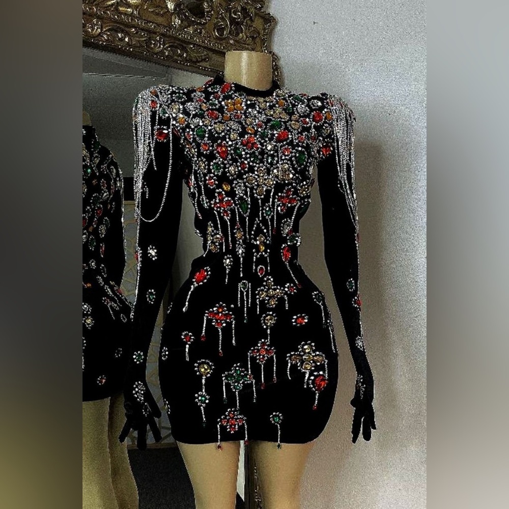 Shally Diamond Diamonte Dress